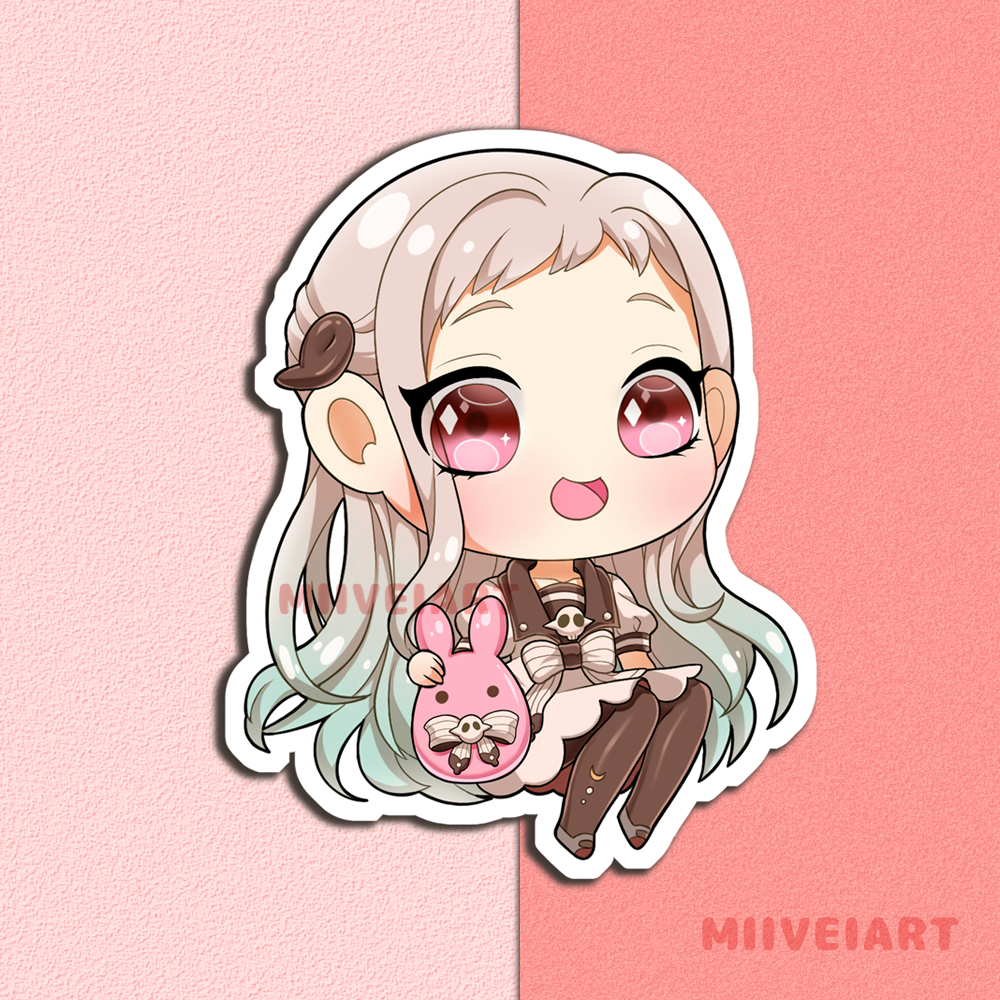 Hanako Nene and Mokke Vinyl Sticker 3x3"