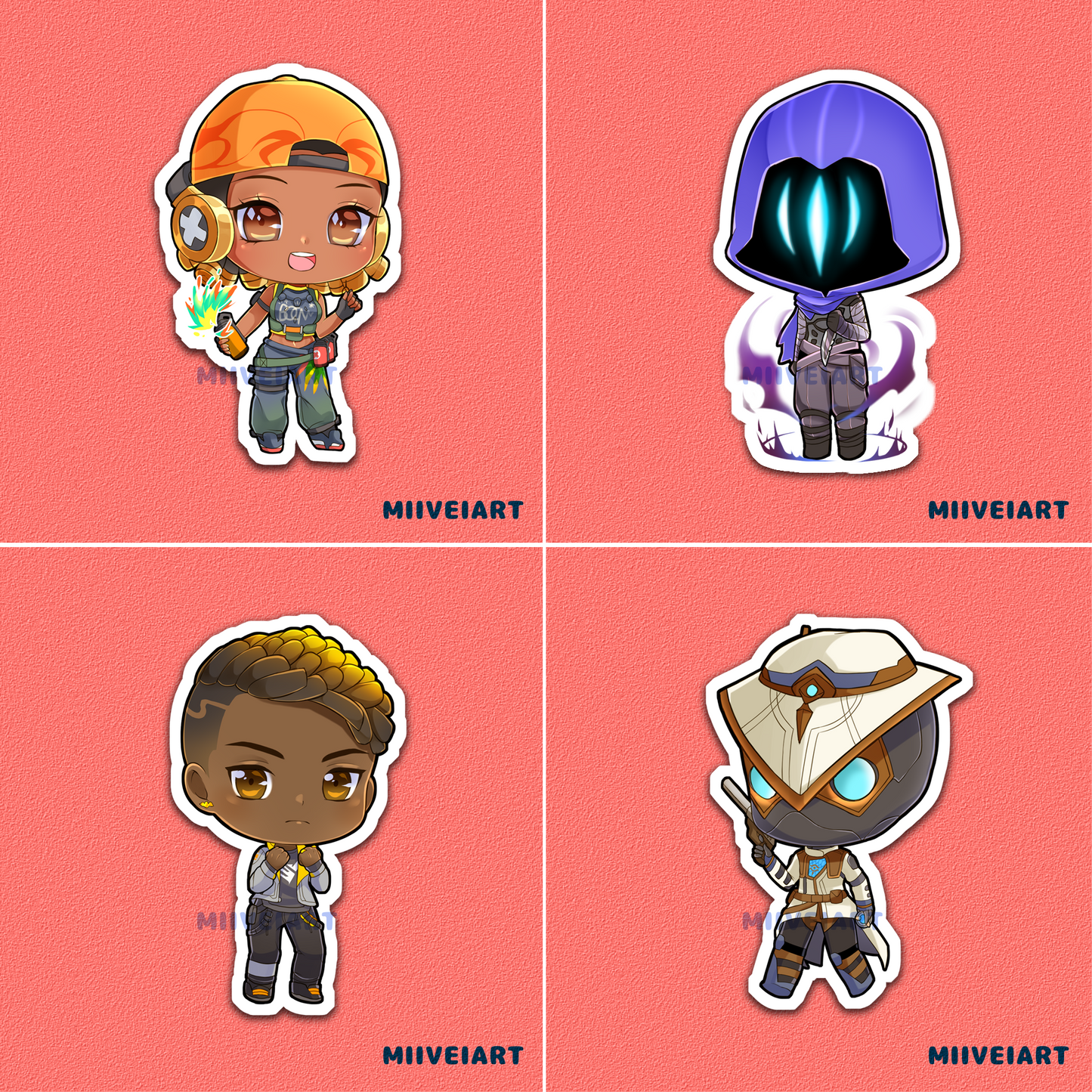 Valorant Agents Riot Vinyl Stickers Waterproof