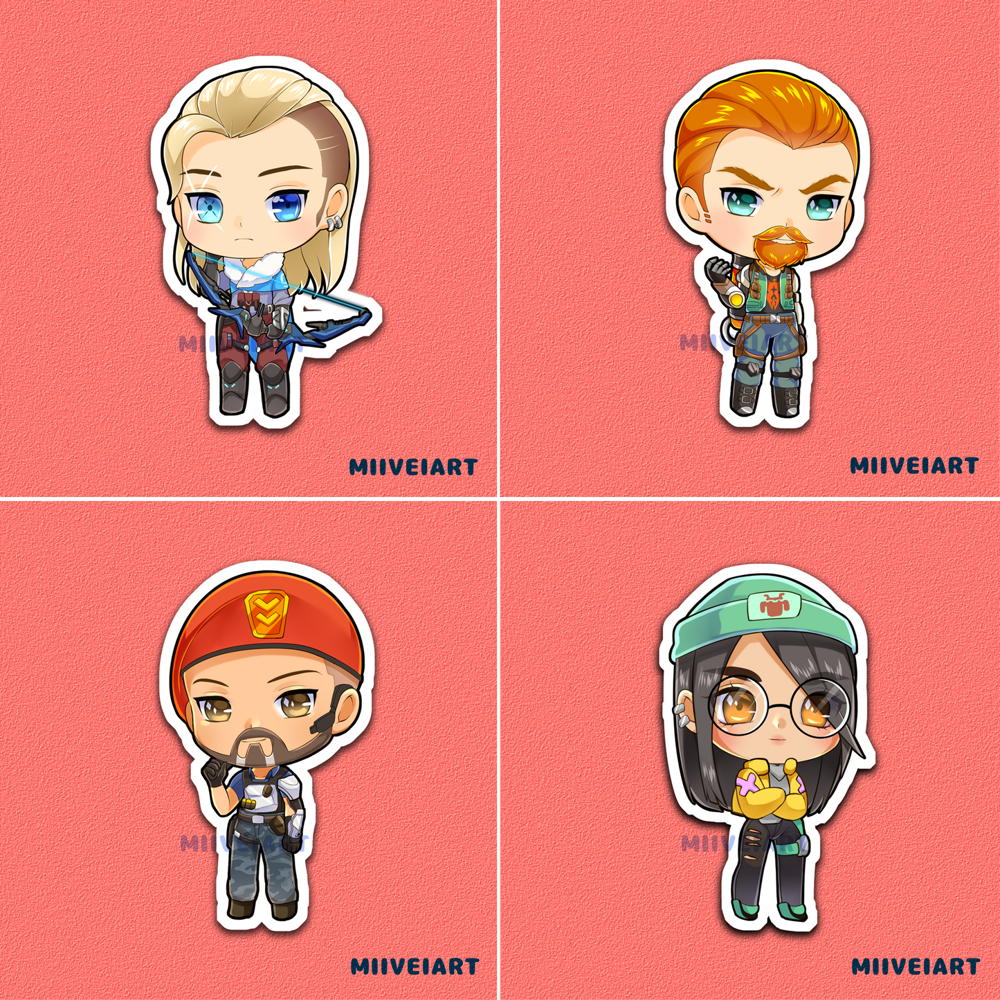 Valorant Agents Riot Vinyl Stickers Waterproof