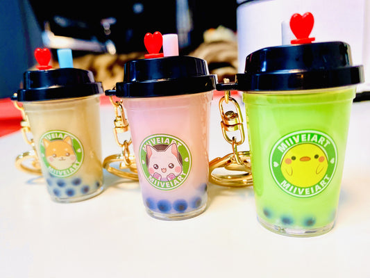 3D Mini Boba Latte Charms