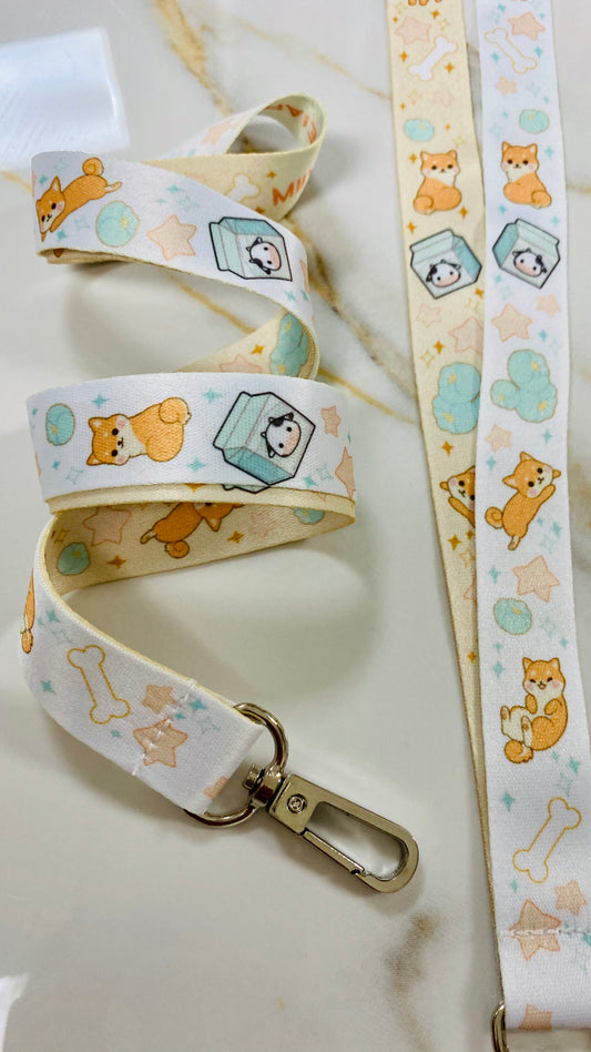 Shibas and Milk Lanyard 90cm