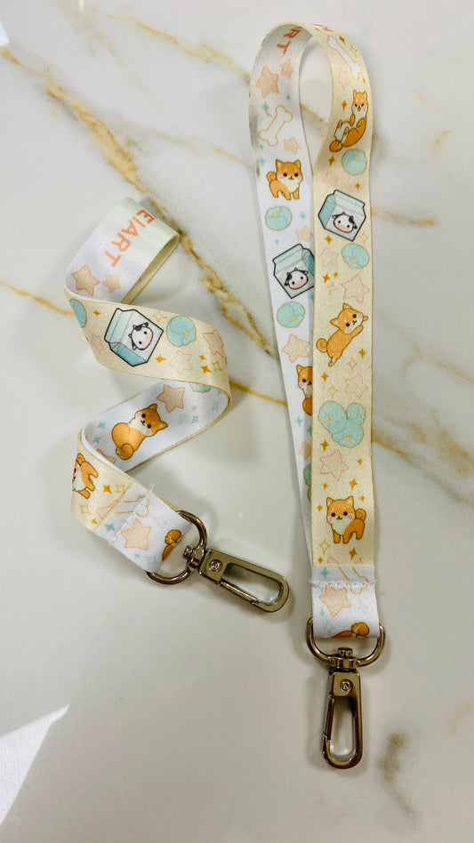 Shibas and Milk Lanyard 45cm