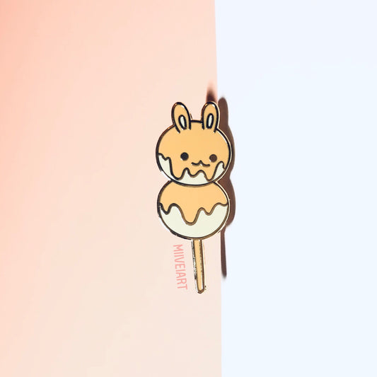 Dango Bunny Enamel Pin 1.3"