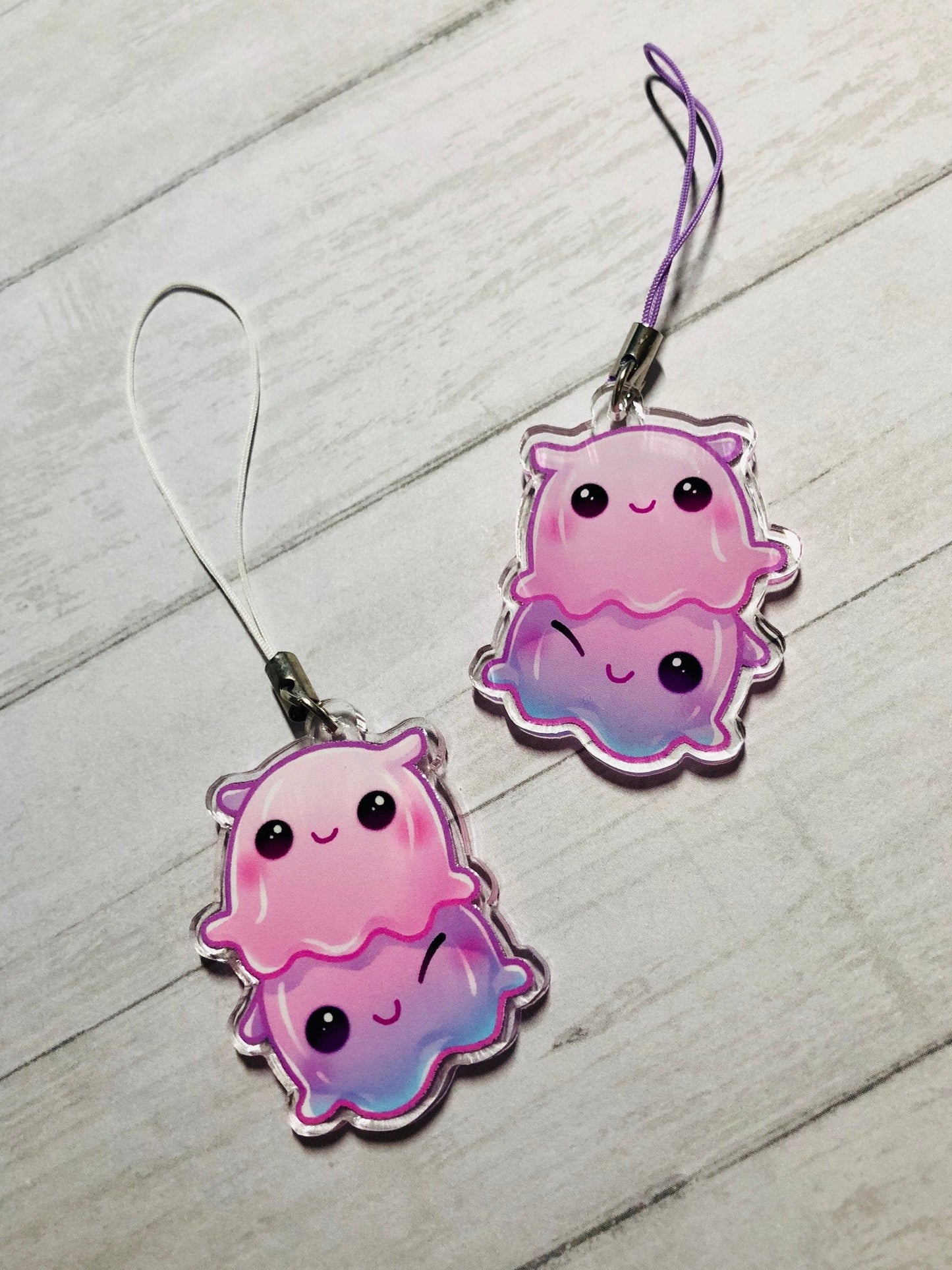 Cute Dumbo Octopus Friends Double-Sided Clear Acrylic Charm