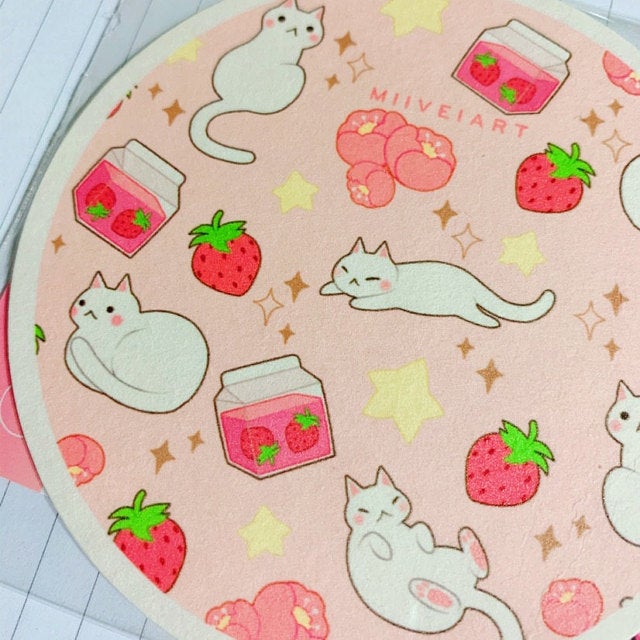 Strawberry Milk & Kitties Coaster