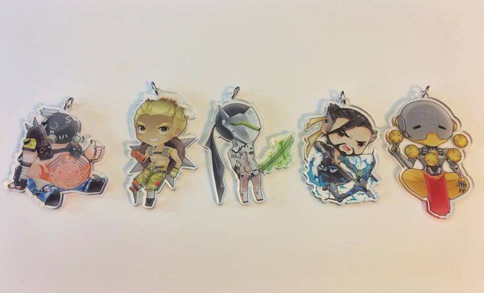 Overwatch Double-Sided Clear Acrylic Charms