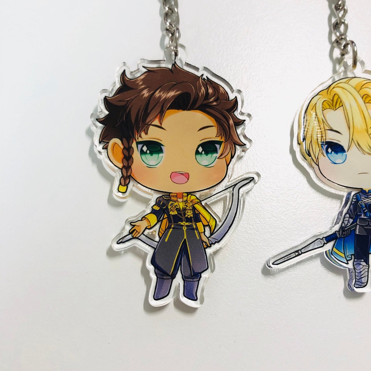 Fire Emblem Three houses Double Sided Clear Acrylic Charms Claude Dimitri Edelgard