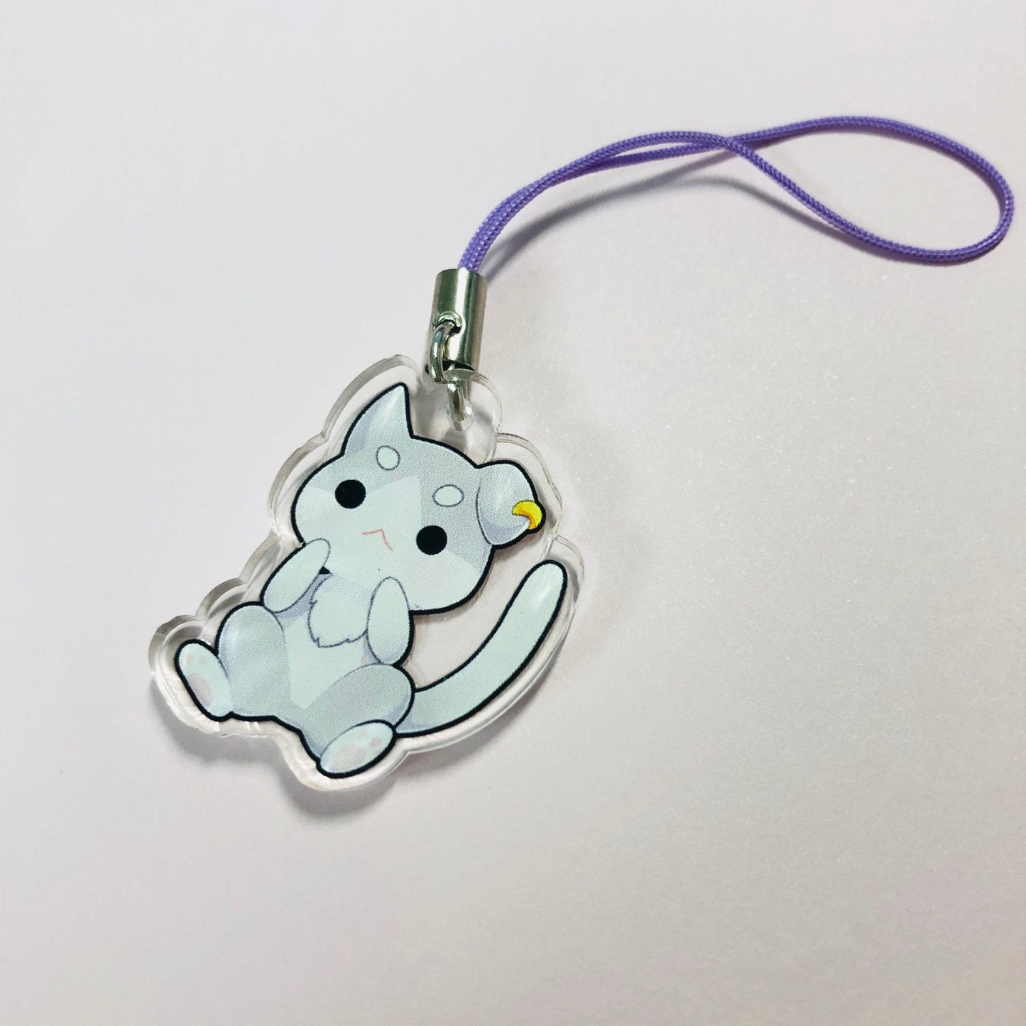 Rezero Puck kitty Double-Sided Clear Acrylic Charm