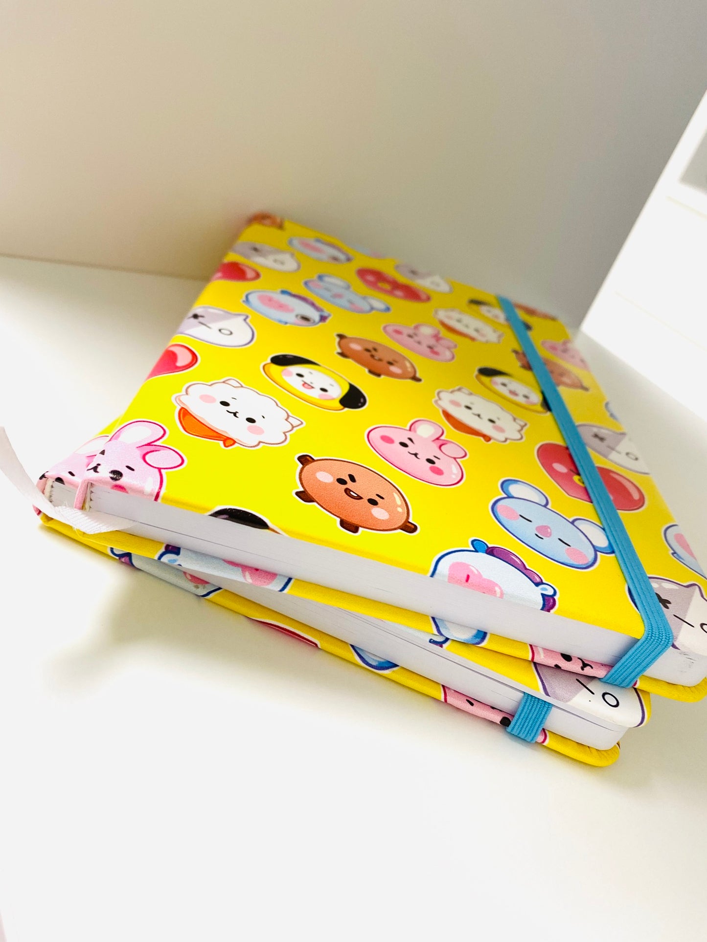 BT21 KPOP Dotted Notebook PU Faux leather Sketchbook 150gsm 40sheets/80pages Hard Cover