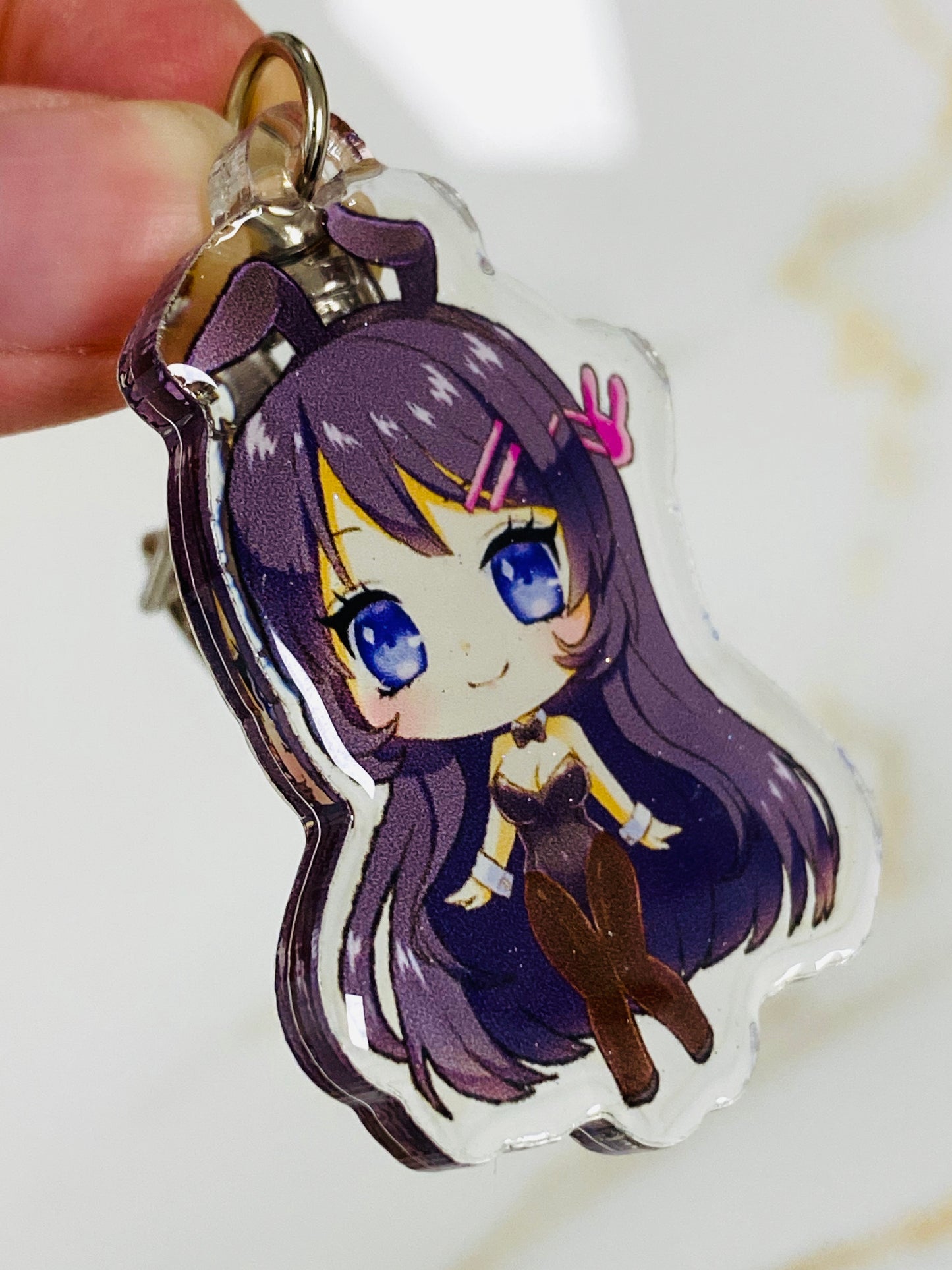 Glitter Epoxy Charm: bunny girl senpai