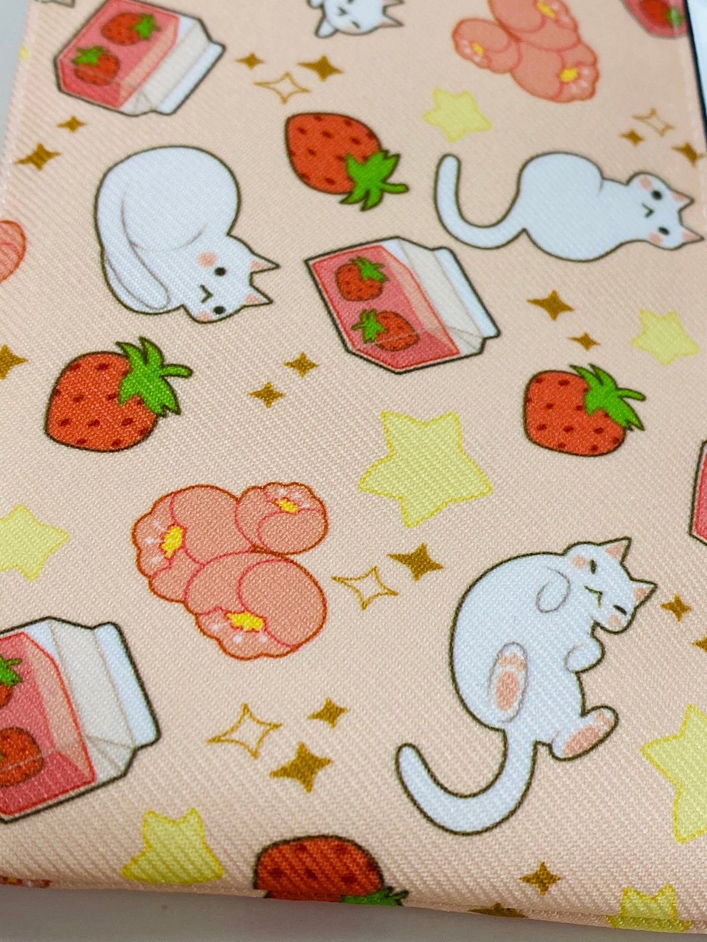 Strawberry Milk & Kitties Canvas Pouch