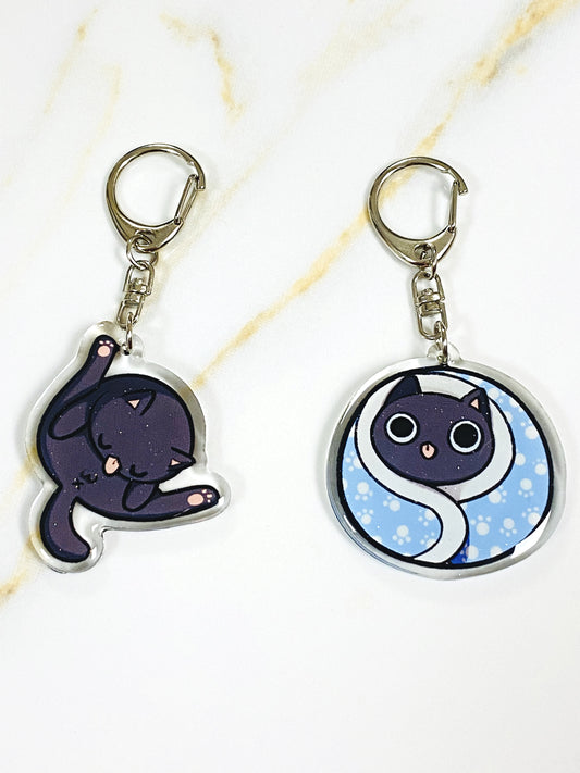 Glitter Epoxy Charms: Black Cats
