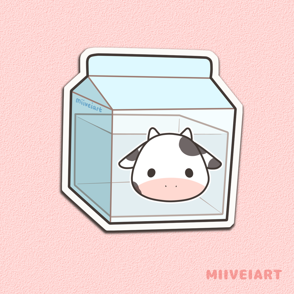 Milk Vinyl Sticker 3x3"